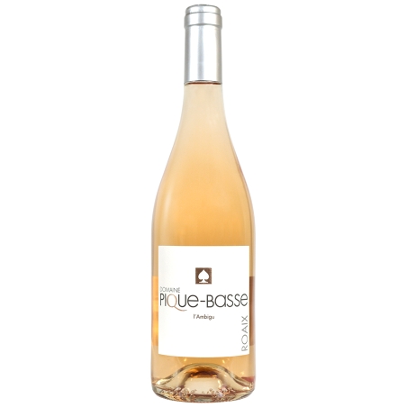 Vin rosé des Côtes du Rhône Villages Roaix pique-Basse cuvée L'ambigu