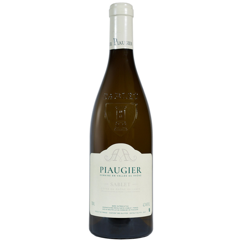 Vin blanc de Côtes du Rhône Villages Sablet domaine Piaugier