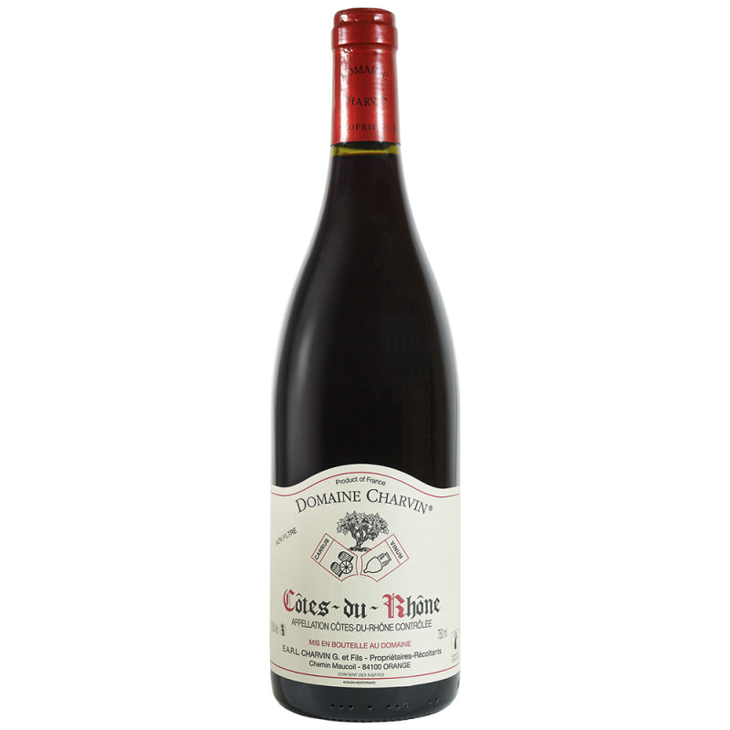 Vin rouge de Côtes du Rhône du domaine Charvin en magnum