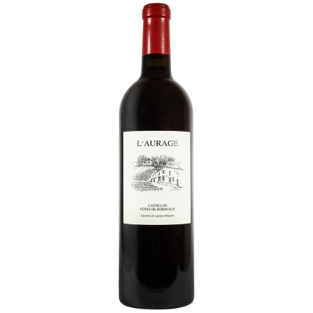 Vin rouge de Côtes de Bordeaux Castillon L'Aurage 2020