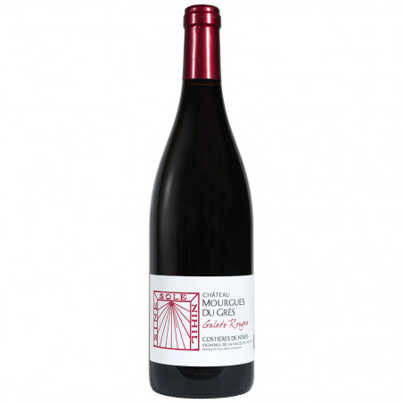 Vin rouge biologique des Costières de Nimes Mourgues du Grès cuvée Galets Rouges