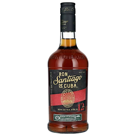 Ron Santiago de Cuba Rhum vieux Extra Añejo 12 ans d'âge